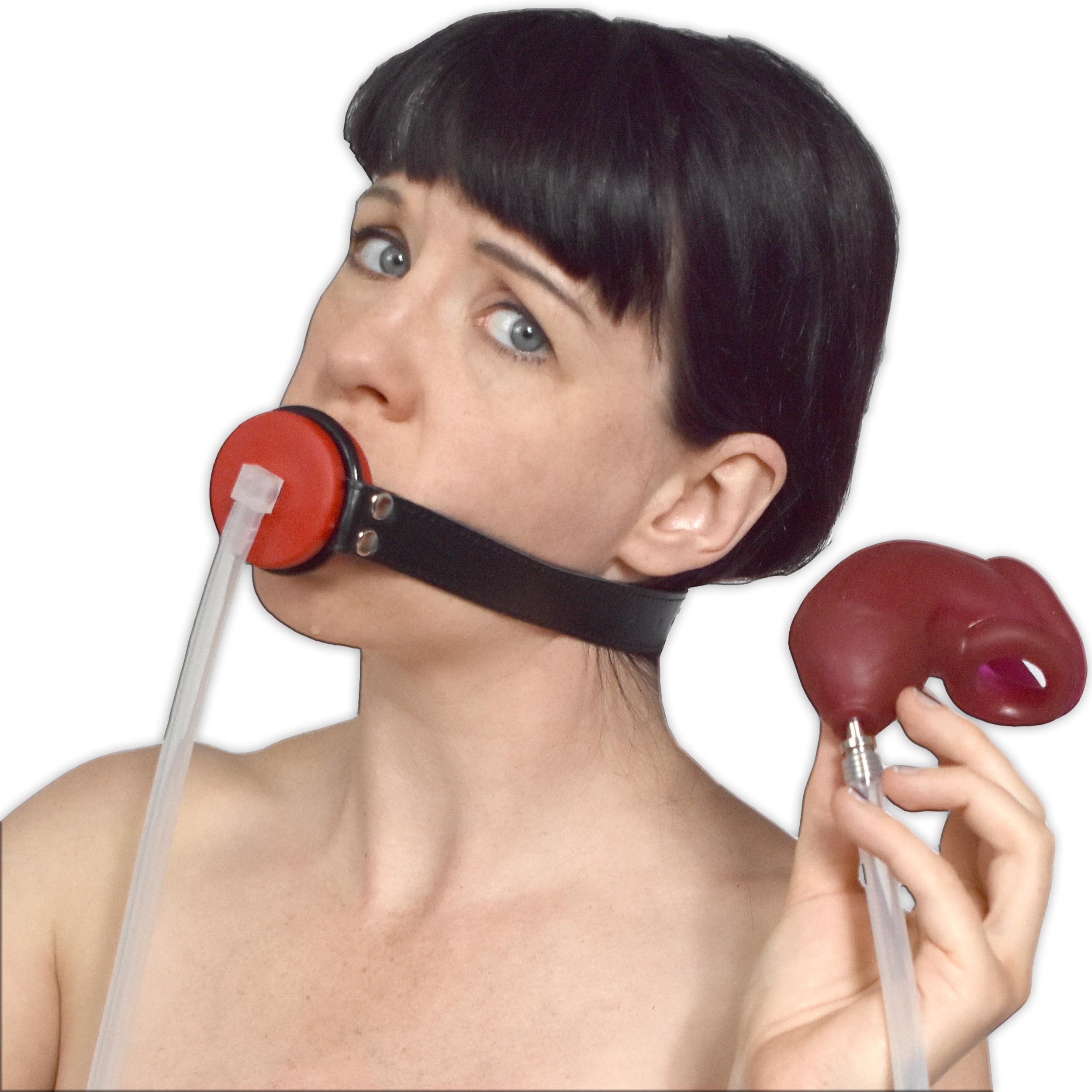 Bâillon BDSM Entonnoir Pour Jeux - Soumission Domination Bondage - Neuf Noir FUKR