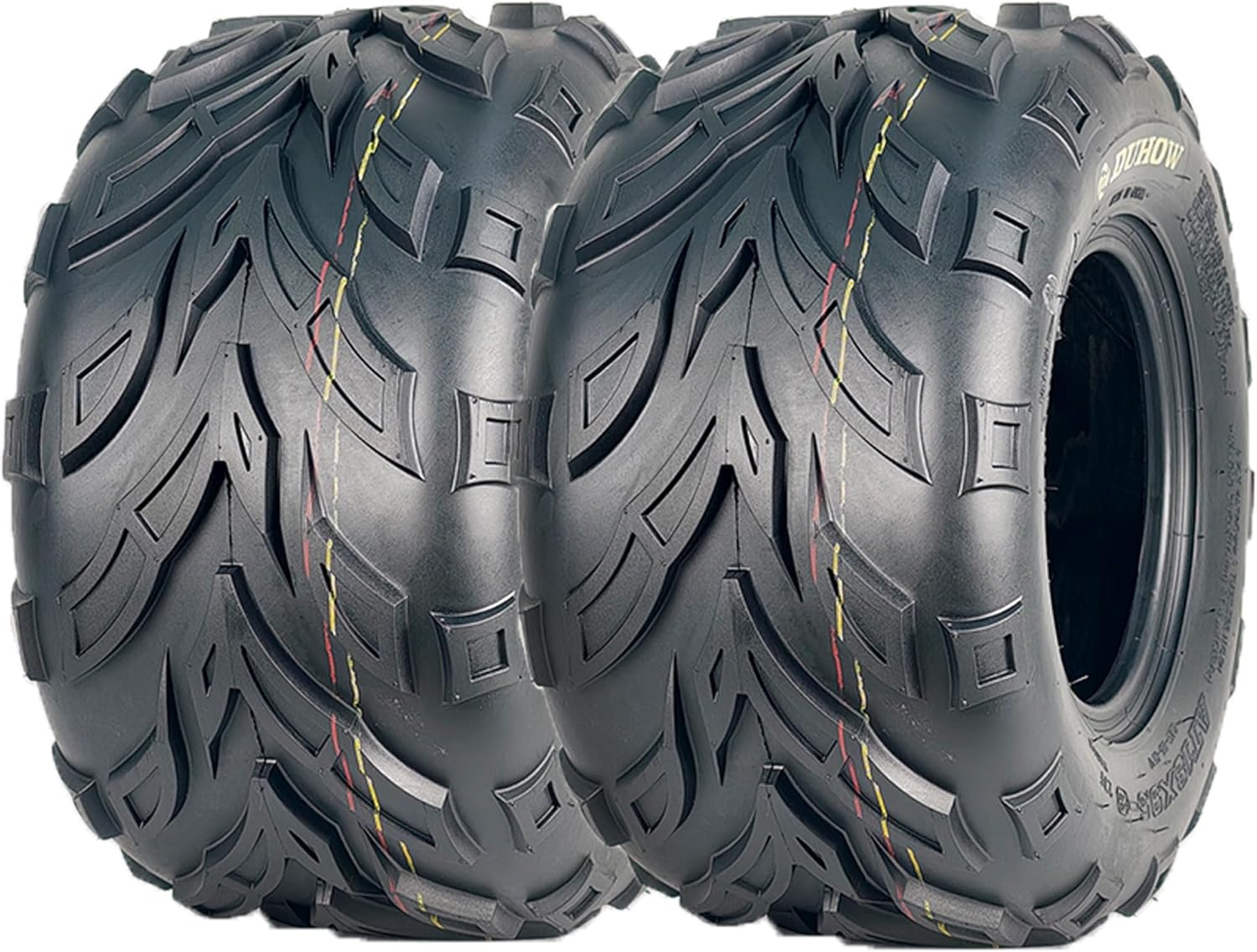 Garvee Set of 2 18x9.5-8 ATV Tires, 4PR Durable Tubeless, 18x9.5x8 Quad All Terrain Go Kart UTV Off Road Tires, Heavy-Duty Deep Tread for Trail, Sand, Mud & Track