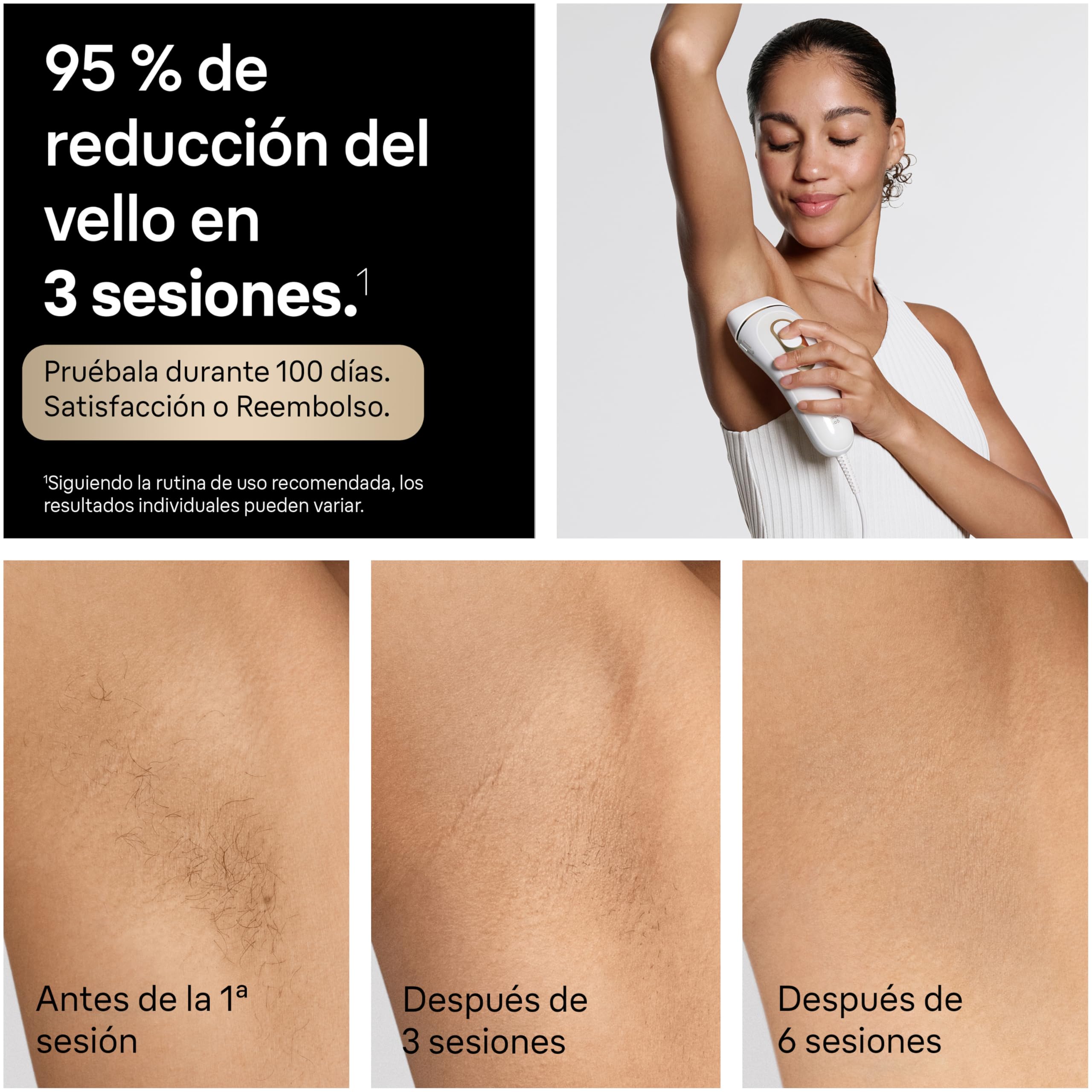 Braun Depiladora Luz Pulsada Silk·expert Pro 5, IPL, Depilación Láser en Casa para Cara Y Cuerpo, Reducción Permanente del Vello, Depiladora Laser con 2 Cabezales, Neceser Y Maquinilla Venus, PL5234