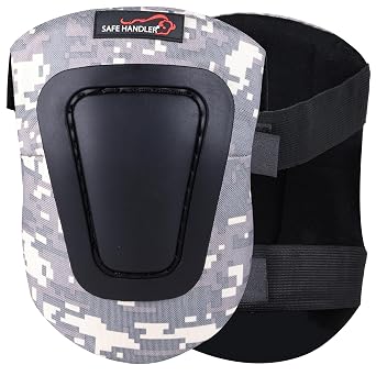 SAFE HANDLER Camouflage Gel Foam Knee Pads Heavy Duty Construction, Flooring, Gardening & Outdoor Work Protection with Adjustable Straps