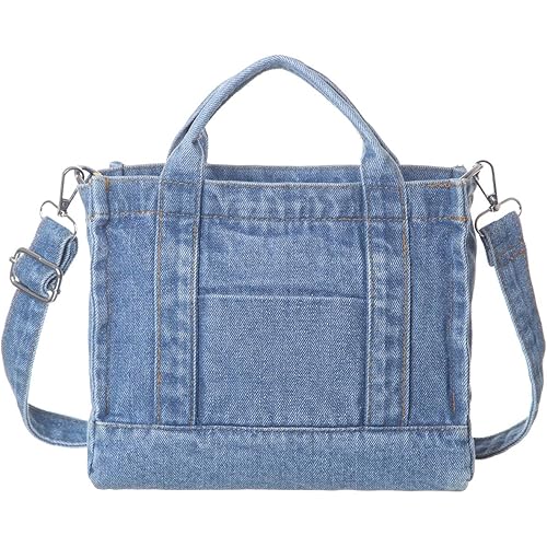 AOCINA Denim Purse Jean Tote Bag for Women Crossbody Shoulder Weekend Bags Denim Purses and Handbags for Women