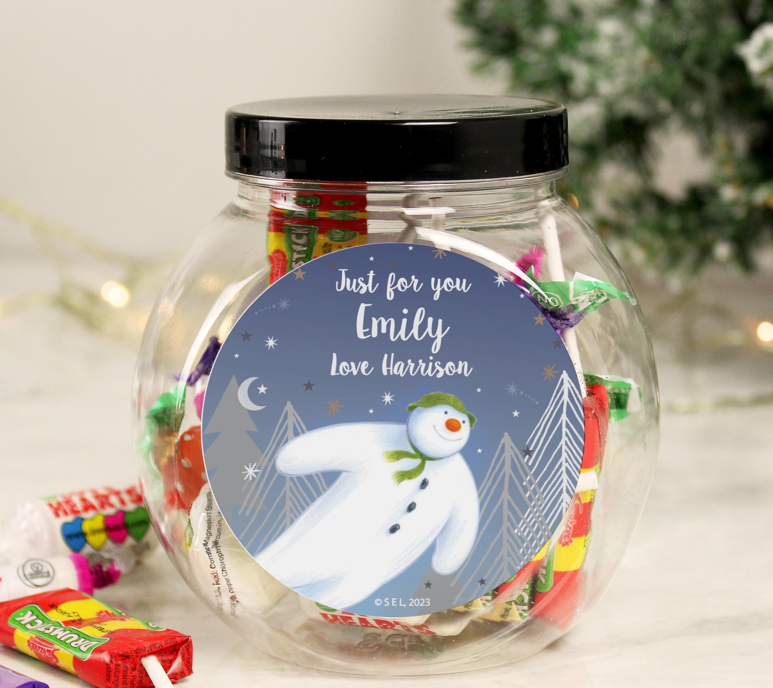 Sponsored Ad – Custom Personalised The Snowman Magical Adventure Sweet Jar – 250g Christmas Treat