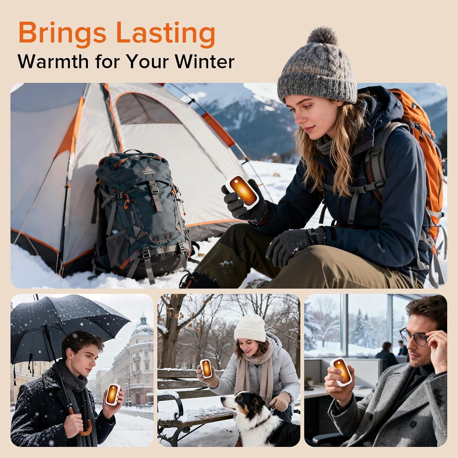 2 Pack Hand Warmers Rechargeable, Magnetic Electric Hand Warmers, 12H Max Heating Time Pocket Hand Warmers Gifts for Women Men - Image 7