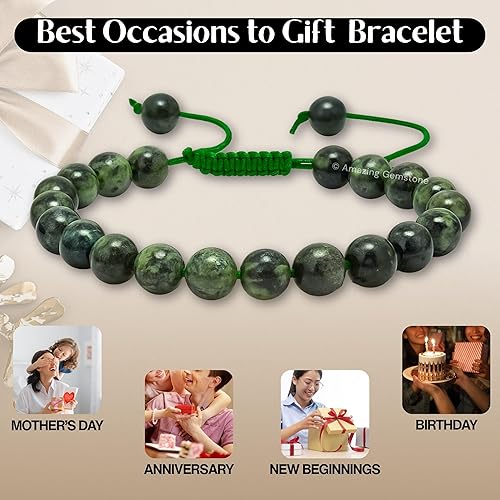 Miniatura 777 de Amazing Gemstone Crystal Bracelet for Women Men's Gifts - Protection Healing Crystal Bracelet - 8mm Gemstone Beaded Adjustable Bracelet Pulseras