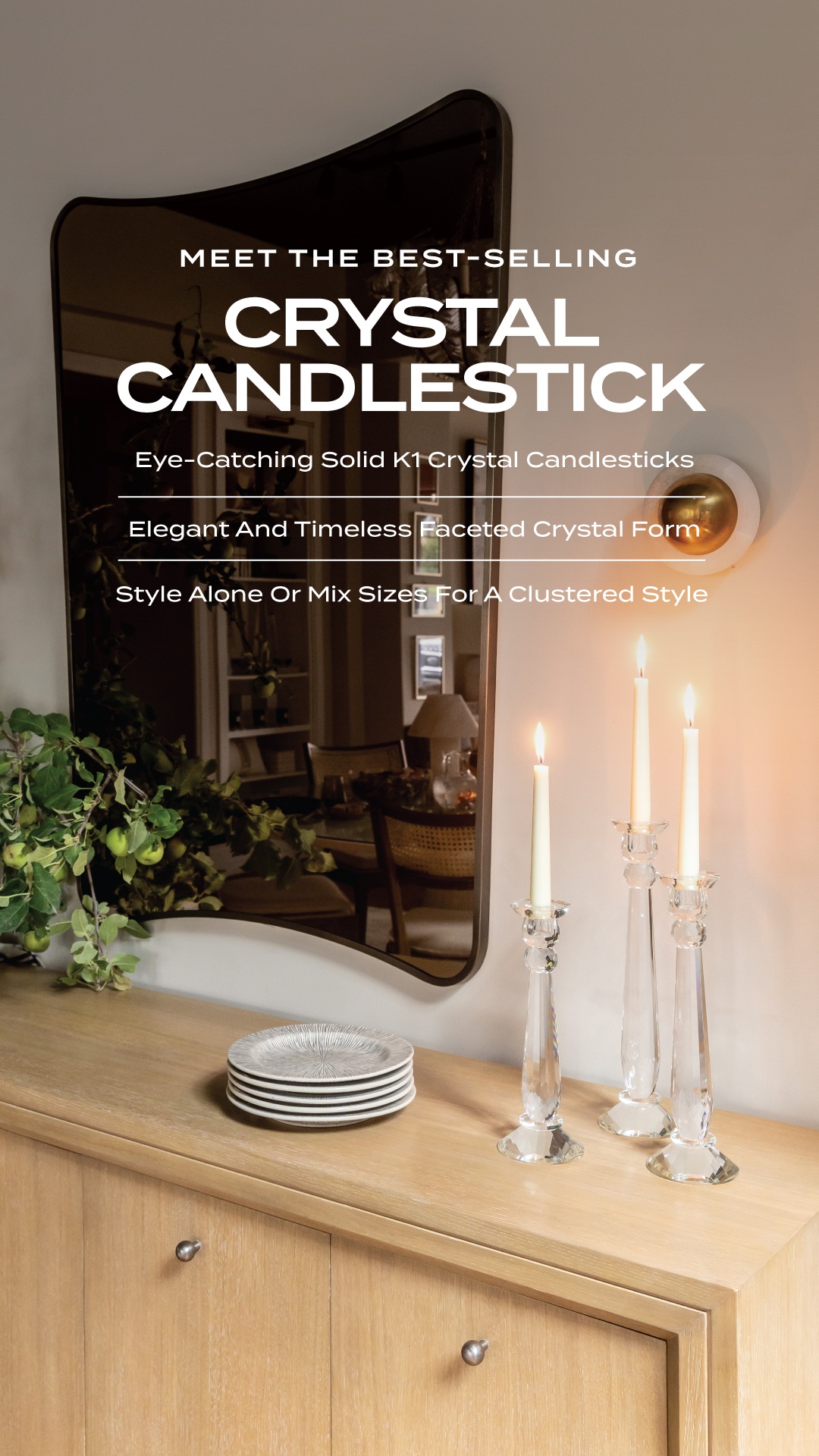 Amazon.com: Crystal Candlesticks — by Alice Lane Home Collection