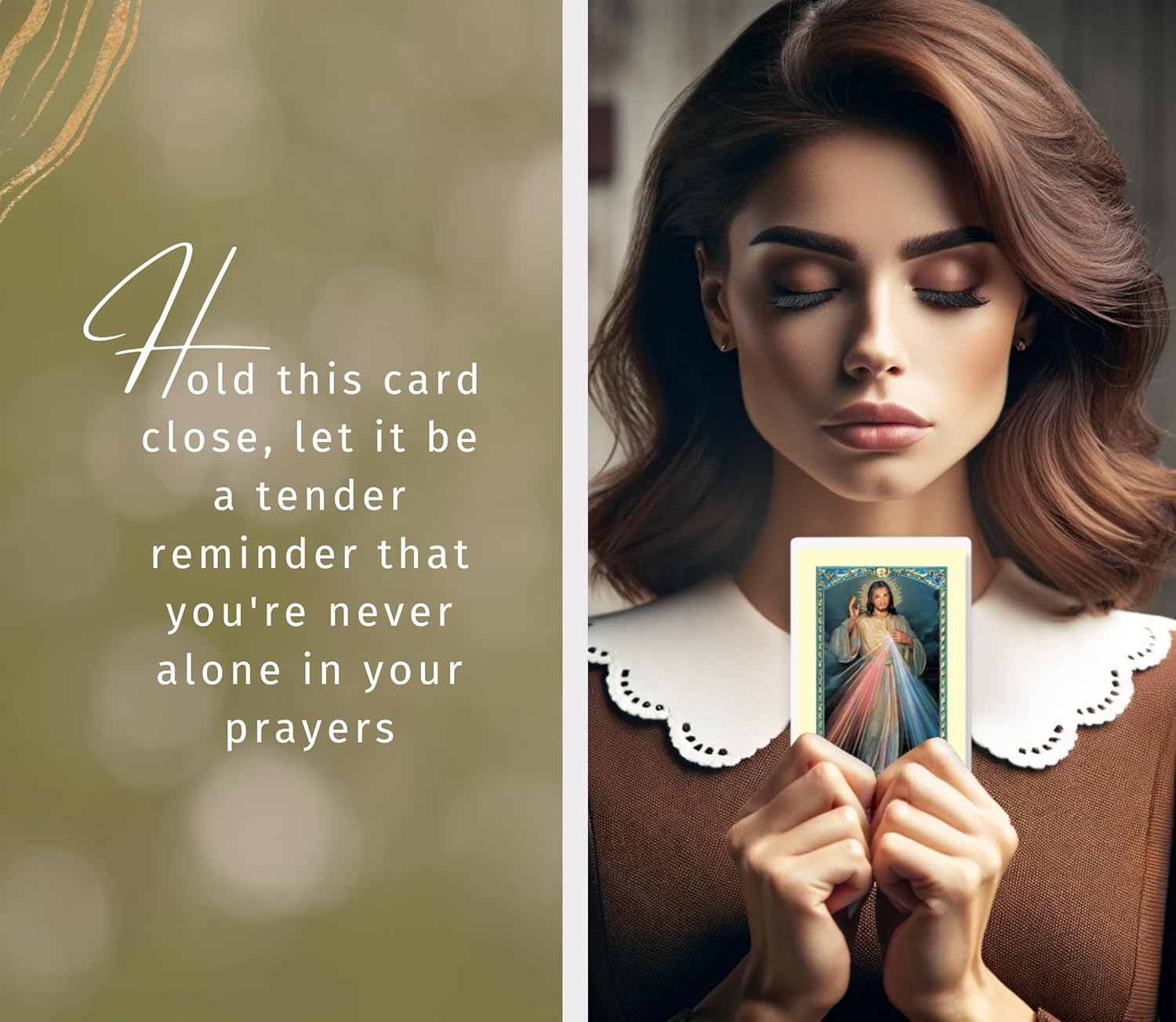 Trendzeen Divine Mercy Card - Laminated Divine Mercy Chaplet Card, Jesus Pocket Token, The Lord's Prayer - Catholic Prayer Cards And Tokens Set - 3 Items Total - Image 6
