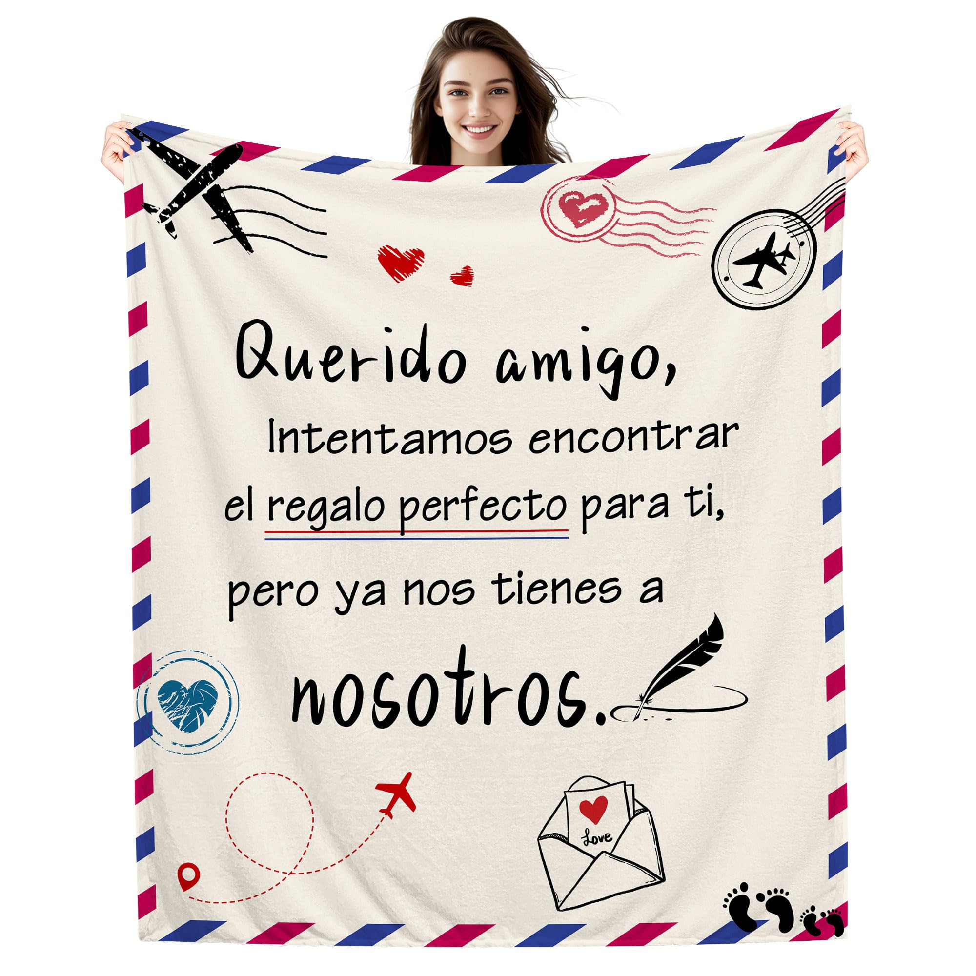Amorea Querido Amigo Intentamos Encontrar Manta para Amigo Regalo de cumpleaños Manta Divertida Regalo de Amistad