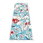 nuveti Yoga Mat Print Extra Thick TPE Non Slip Fitness Exercise Mat with Carrying Bag, 72x24 Extra Thick 6MM Exercise & Workout Mat for Yoga, Pilates Fitness and Floor Exercises