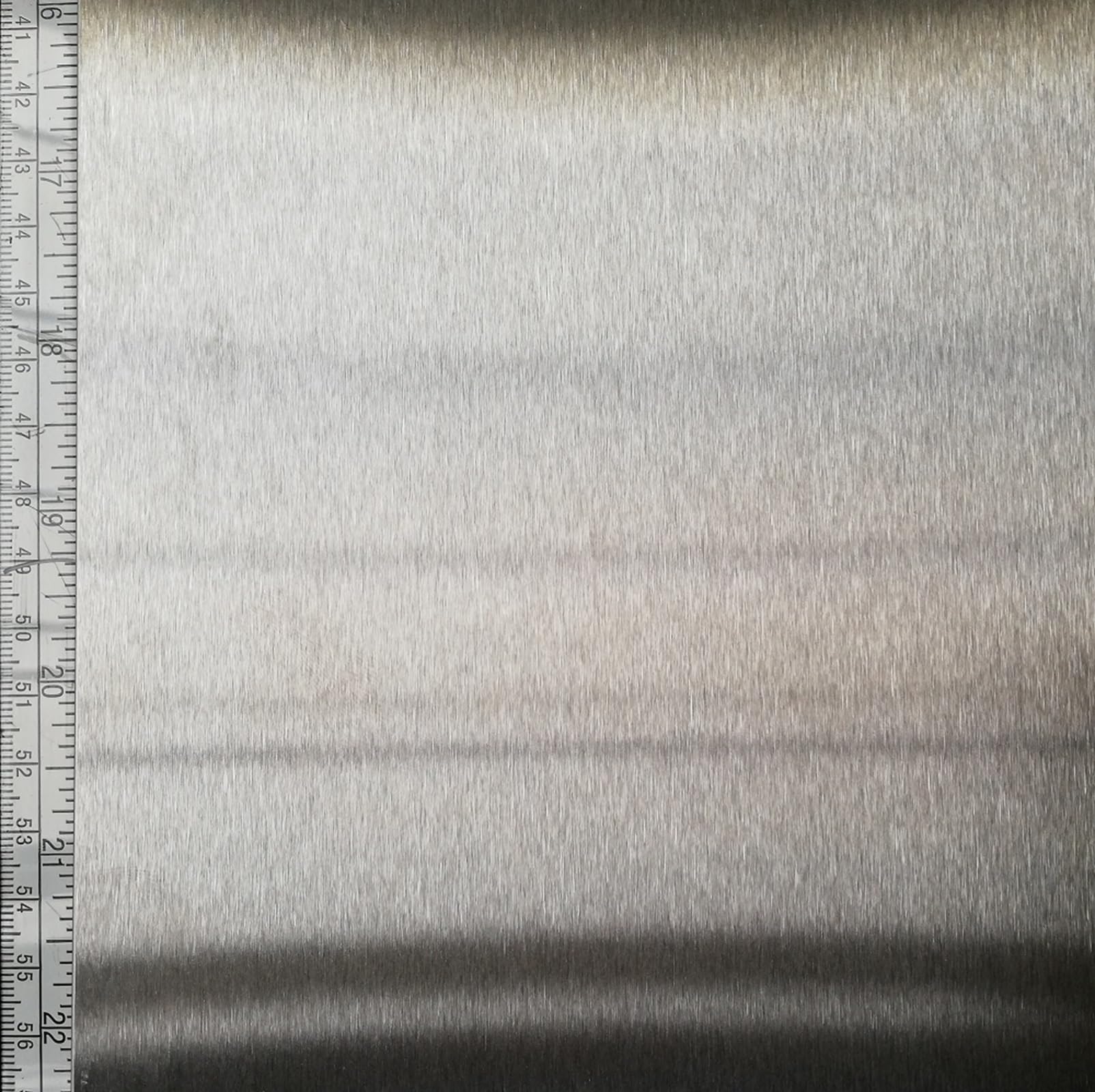 Edelstahlblech 1250x250 mm V2A, K240 geschliffen, 1,5 mm stark, einseitig mit Schutzfolie, Dekoblech, CNS Blech
