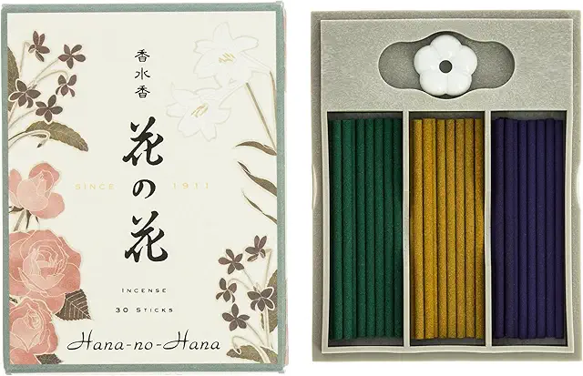 Nippon Kodo Hana no Hana Japanese Incense Sticks - Rose, Lily & Violet Floral Scents