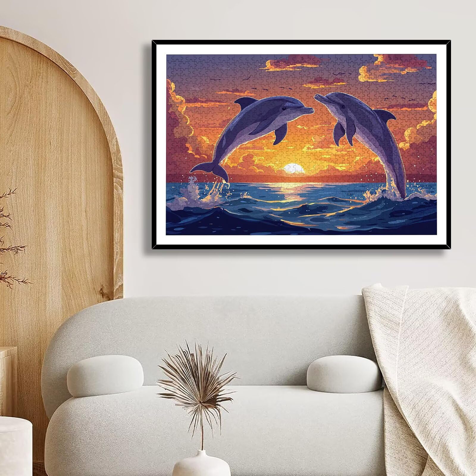 Puzzle 5000 Pezzi Delfino, Puzzle Paesaggio 5000 Pezzi Arte per Adulti e Bambini, Misura: 156.5x105.5 cm, Puzzles Legno per Adulti con Squisita Scatola di Imballaggio, Regalo Donna, Regalo Uomo, -8175