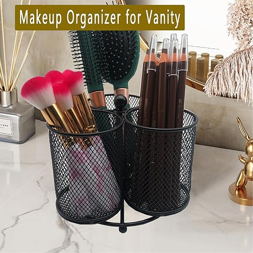 Miniatura 7 de BESSKON Soporte para cubiertos de fiesta, organizador de cubiertos de pícnic, soporte giratorio de 360, soporte de cubiertos de malla de 3