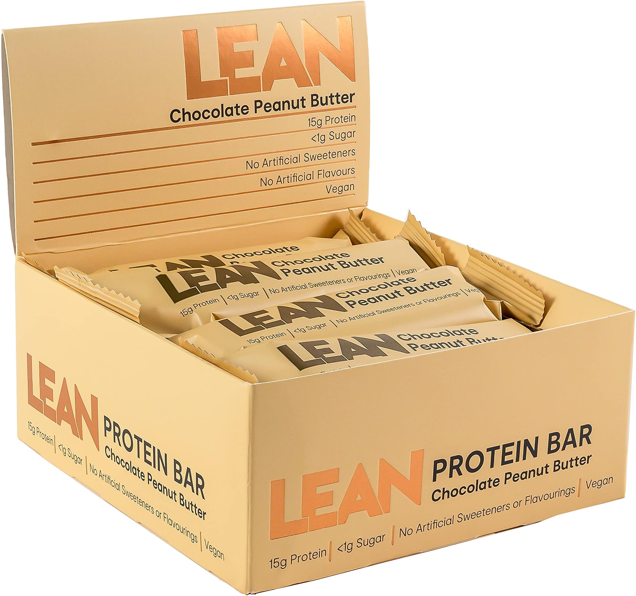 Lean With Lilly Vegan Protein Bars (12 x 48g) (Chocolate Peanut Butter)