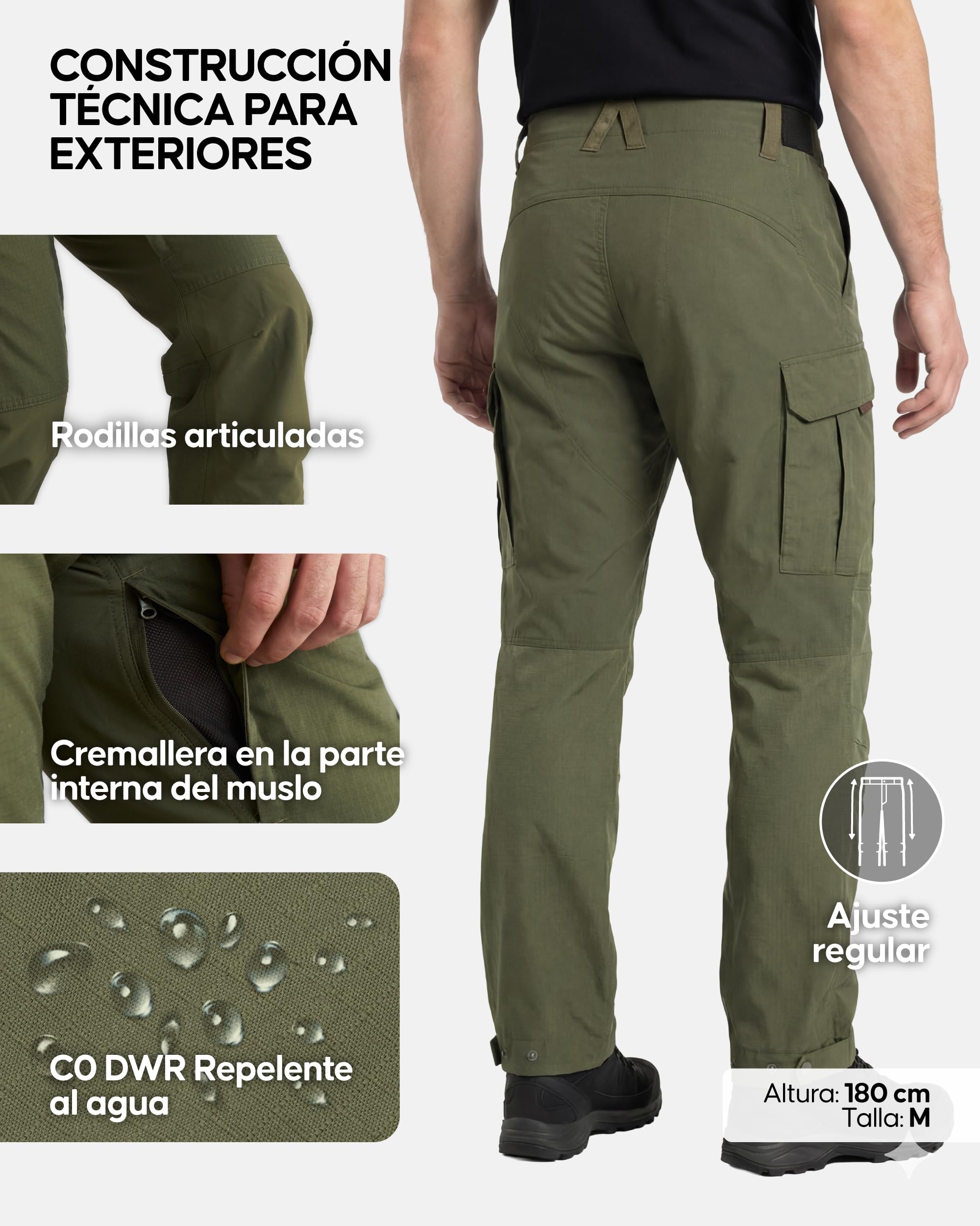 DANISH ENDURANCE Pantalones Trekking Hombre, Pantalones Impermeables de Trabajo, Termicos, para Senderismo, Esquì, Snowboard, Ajuste Regular — view 2