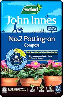 28L John Innes NO.2 Potting-on Compost, All Plant Compost, All-Purpose Fertilisers, Gardening Soils for Outdoor and Indoor Planting, Small to Large Plants