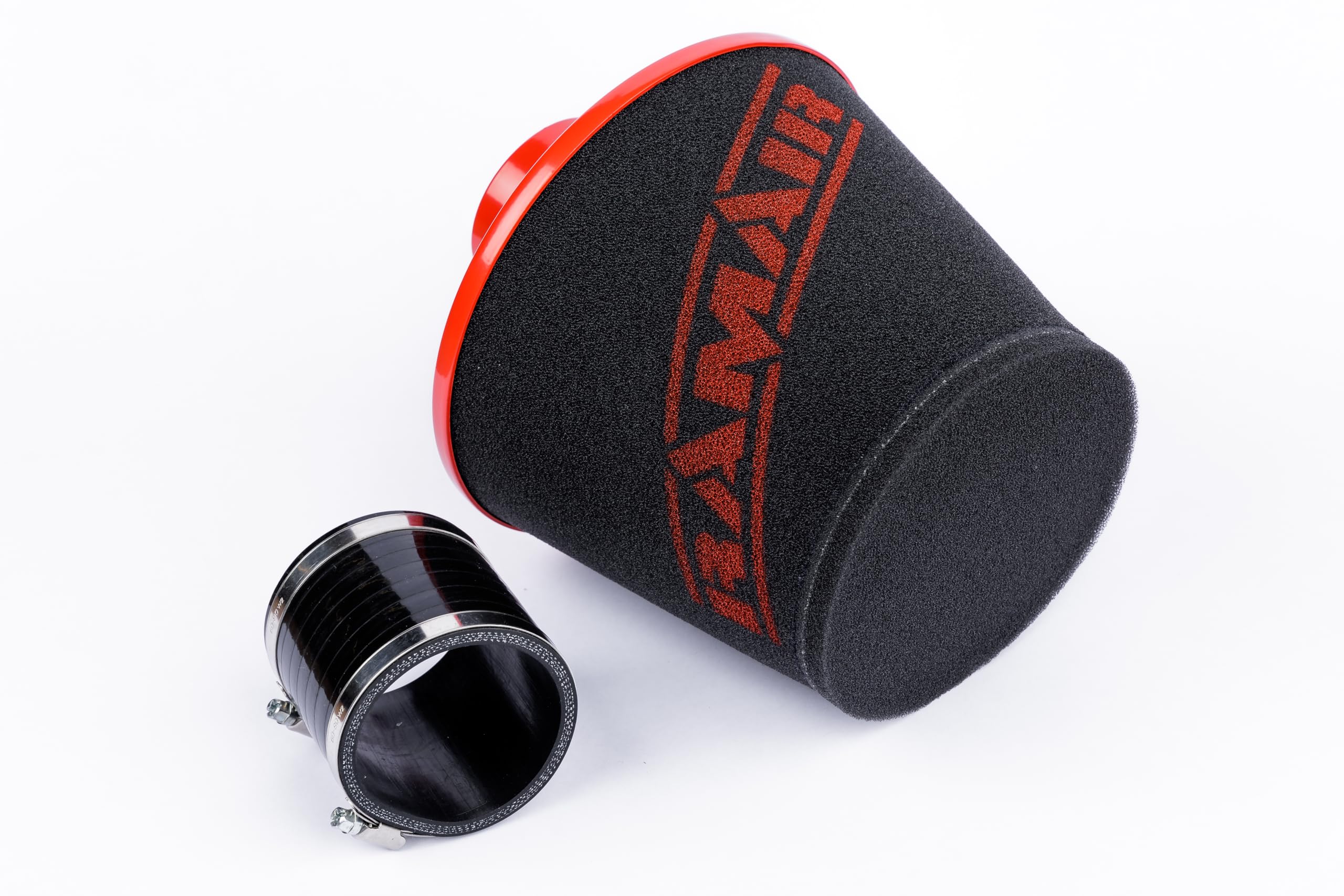 80mm Red Jet Stream Filter with Silicone Coupler & Clamps