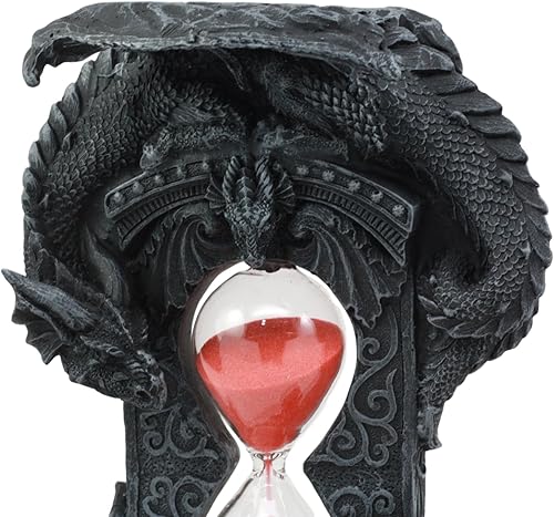 Miniatura 5 de Ebros Invertible Chronos Gótico Twin Dragons Sand Timer Figurita Dragón Reloj de arena con forma de reloj de arena Decoración escultórica de 8