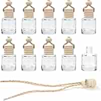 10 Diffusori Auto Vetro Nero - Ricaricabili Con Oli Essenziali - Profumatore Macchia Da Appendere - Foto 5