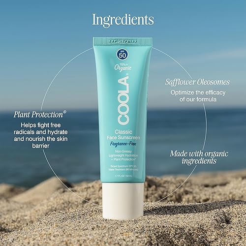 Miniatura 4 de COOLA Loción orgánica de protección solar SPF 50 para la cara cuidado de la piel probado por dermatólogos para protección diaria vegana y sin gluten
