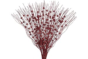 Premium 12-Pack Christmas Glitter Curly Sprays: Festive Accents for Your Tree & Decor