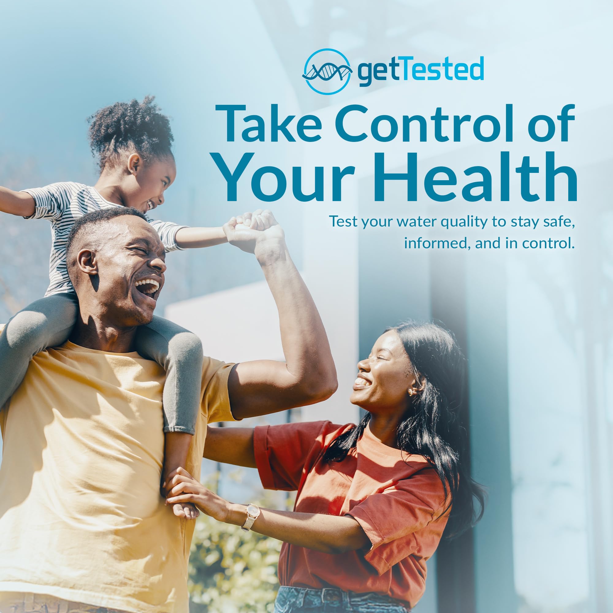 GetTested Kit di test di qualità dell'acqua a casa - Identifica la purezza dell'acqua potabile per la tua famiglia - Risultati rapidi di 14 parametri per pozzo, città, rubinetto e altro - Facile e