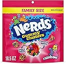 NERDS Gummy Clusters, Candy, Rainbow, Crunchy and Gummy, 18.5 oz