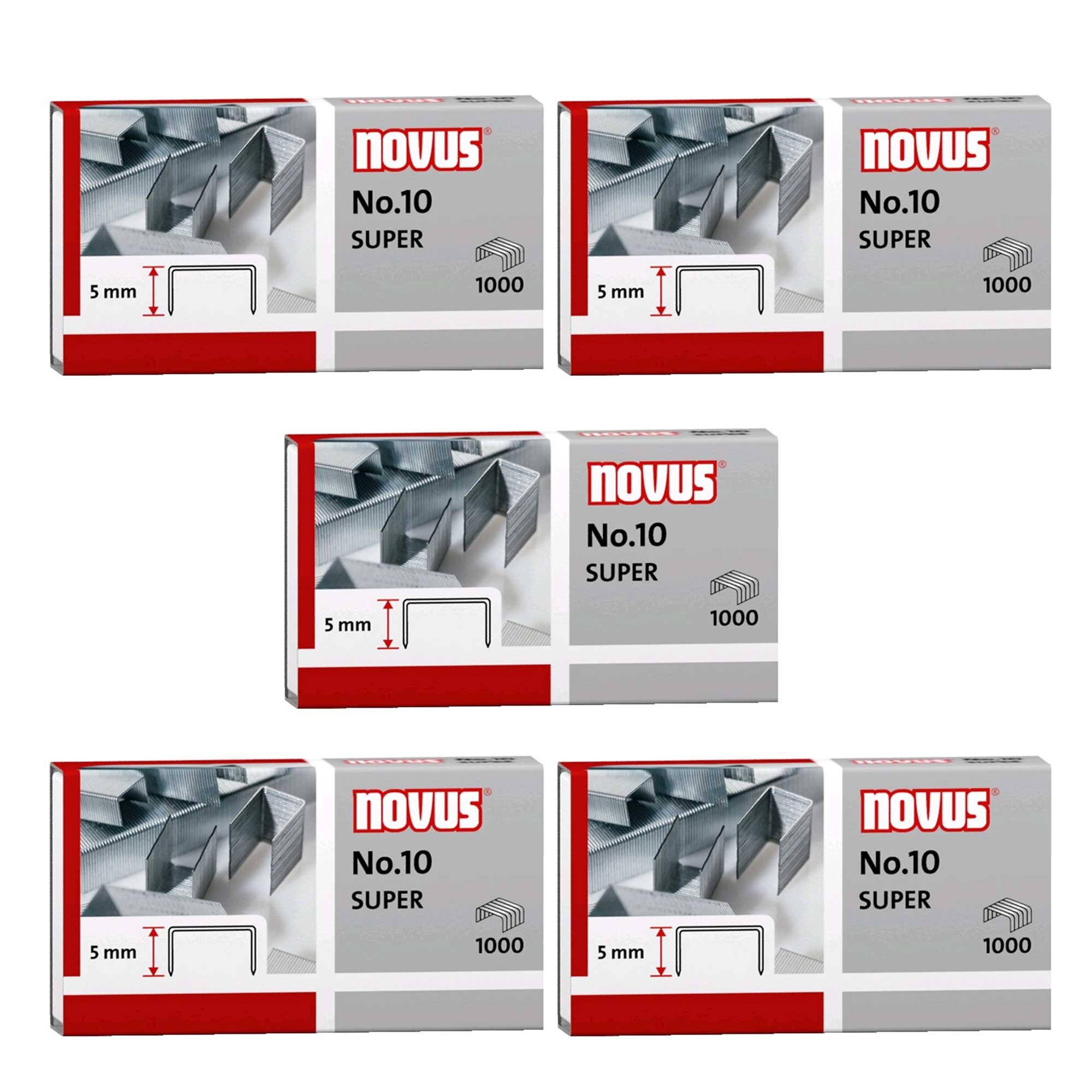 Novus 24/6 Stapler for Office Stapler 24/6 DIN Super, Galvanized Steel Wire Nr. 10, grau