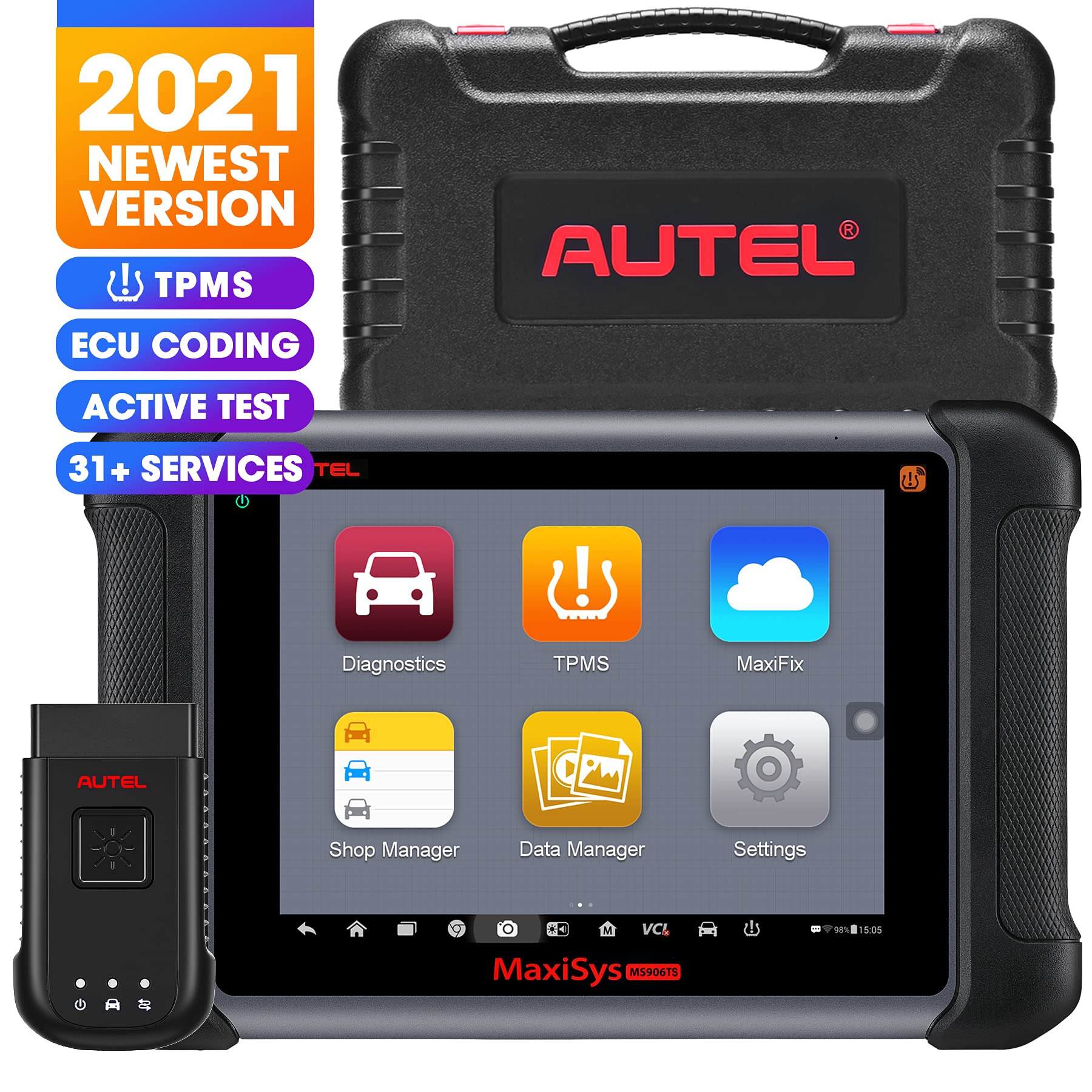 Autel MaxiSys MS906TS: 2021 Autel Scanner MS906TS TPMS Scan Tool Upgraded from MS906/MK906BT/ MS906B