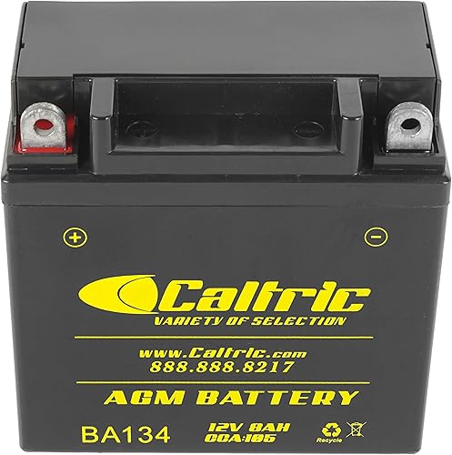 Miniatura 4 de Caltric Yb9A-A Agm Batería compatible con Honda 31500-968-013Ah 31500-968-003 31500-968-013