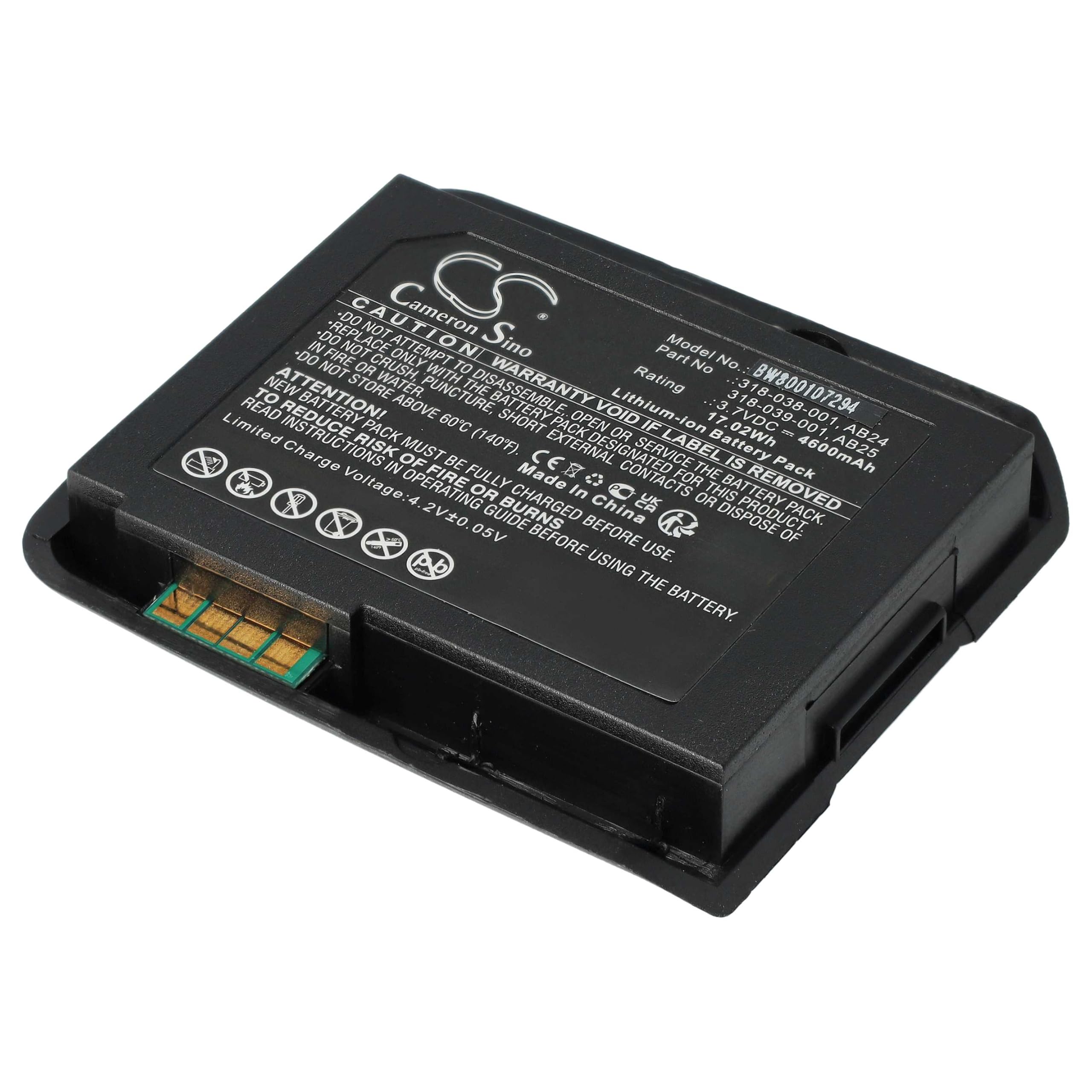 vhbw 2x batteria compatibile con Intermec CN50, CN51 lettore di codici a barre, POS (4600mAh, 3,7V, Li-Ion)