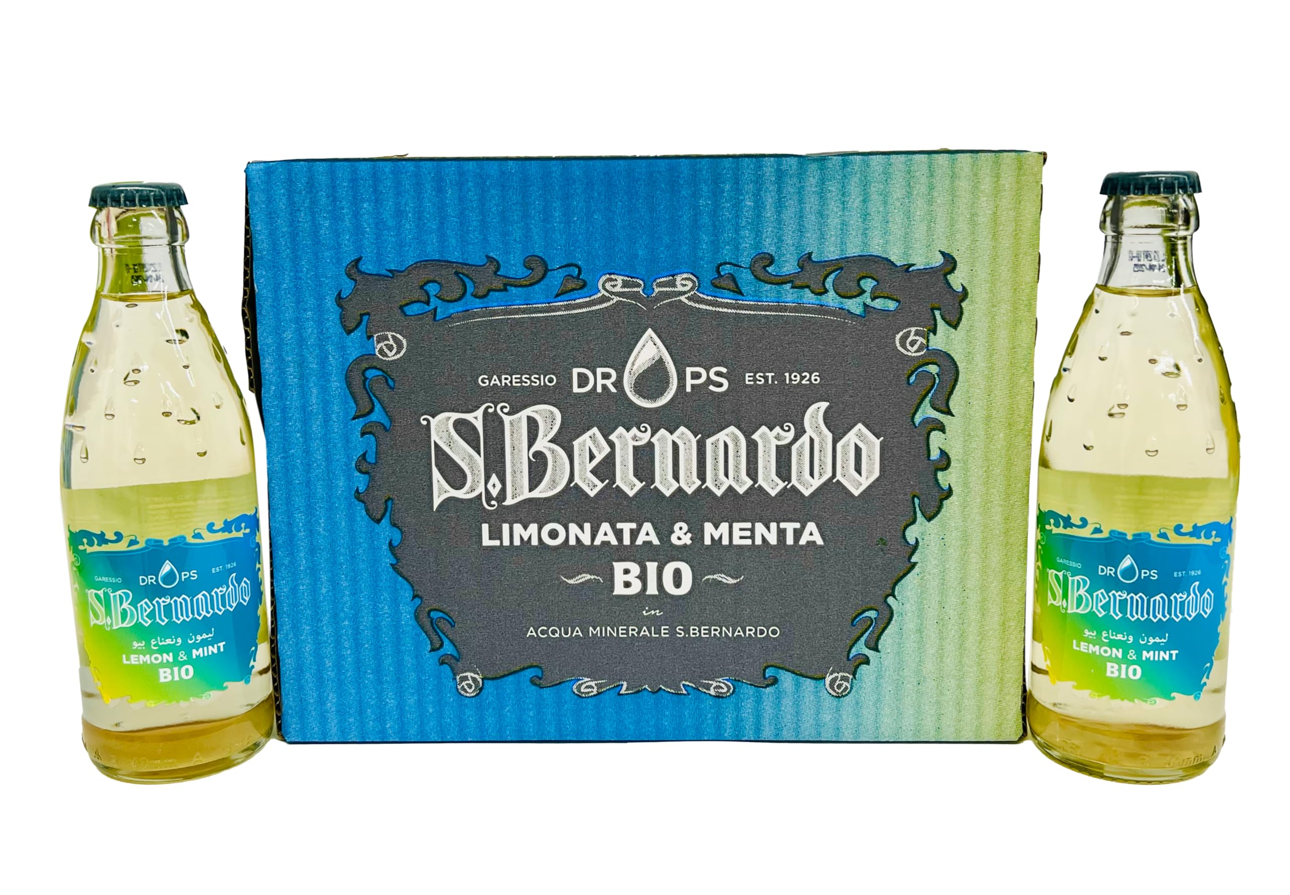 S.BERNARDO ‎San Organic Drink 260ml | Natural Organic Juice| Lemon & Mint | Pack Of 260ml x 12