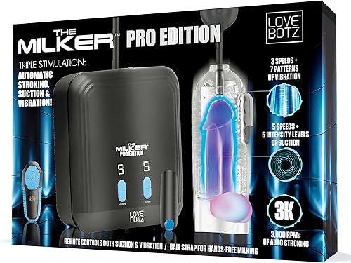 Miniatura 8 de Milker Pro Edition - Juguete masturbador masculino con triple sensación, vibración de succión de acaricio, juguete de placer sexual para adultos,