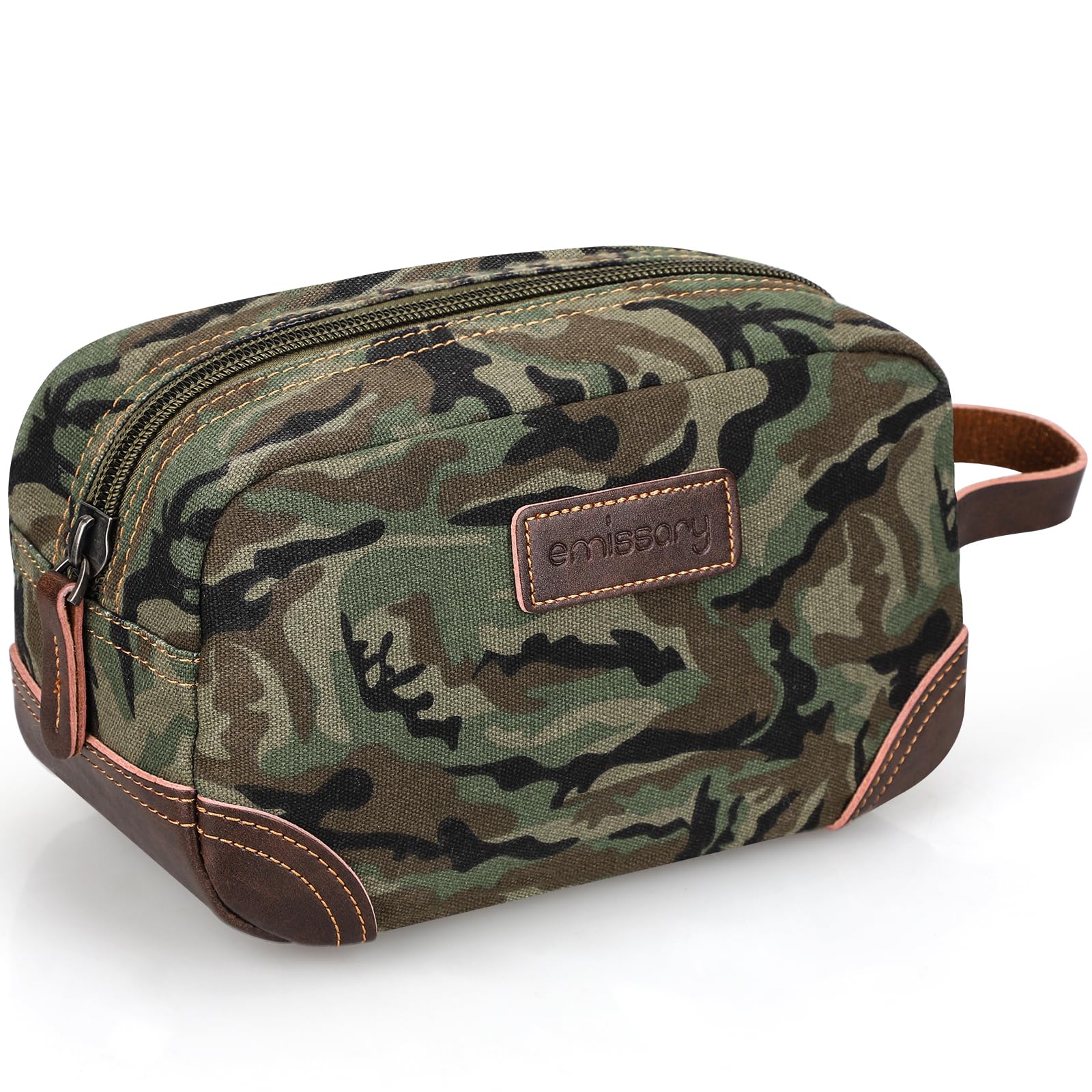 emissary Canvas and PU Leather Travel Toiletry Bag