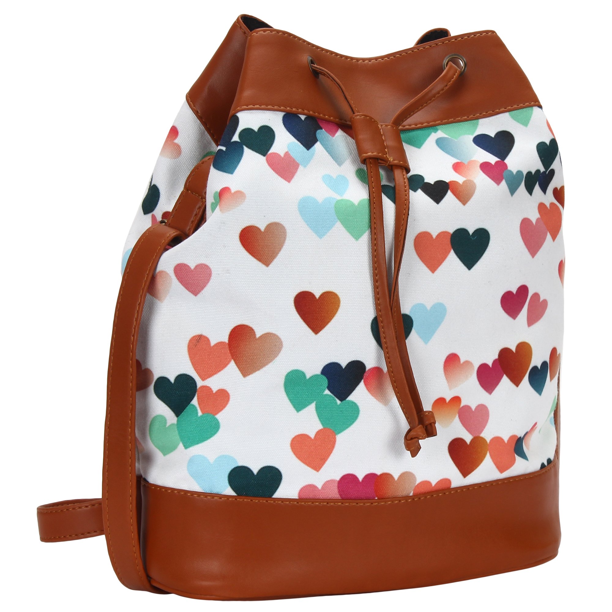 Lychee bags Women's Canvas Alena Sling Bags (Lbhbcp94ht, Medium, White)