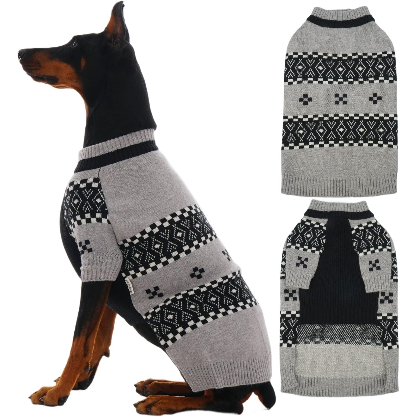 Pull d'hiver à col moyen pour chiens de très grande taille de qualité