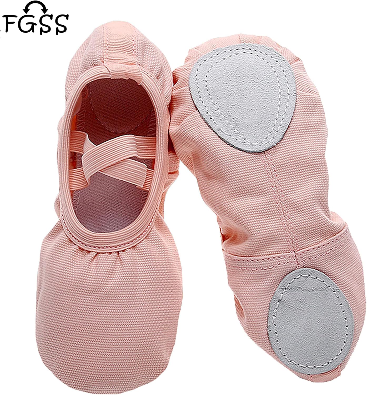 Canvas Ballet Practice for Girls, Dancing Slippers Shoes for Kids Toddler 7M-9M image 2