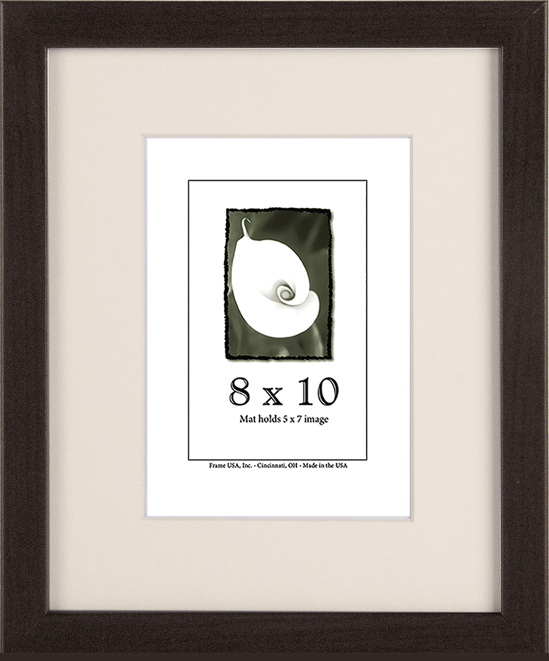 Frame USA True Depth Series 8x10 Poplar Wood Frames for Art and Canvas (Brazilian Walnut)