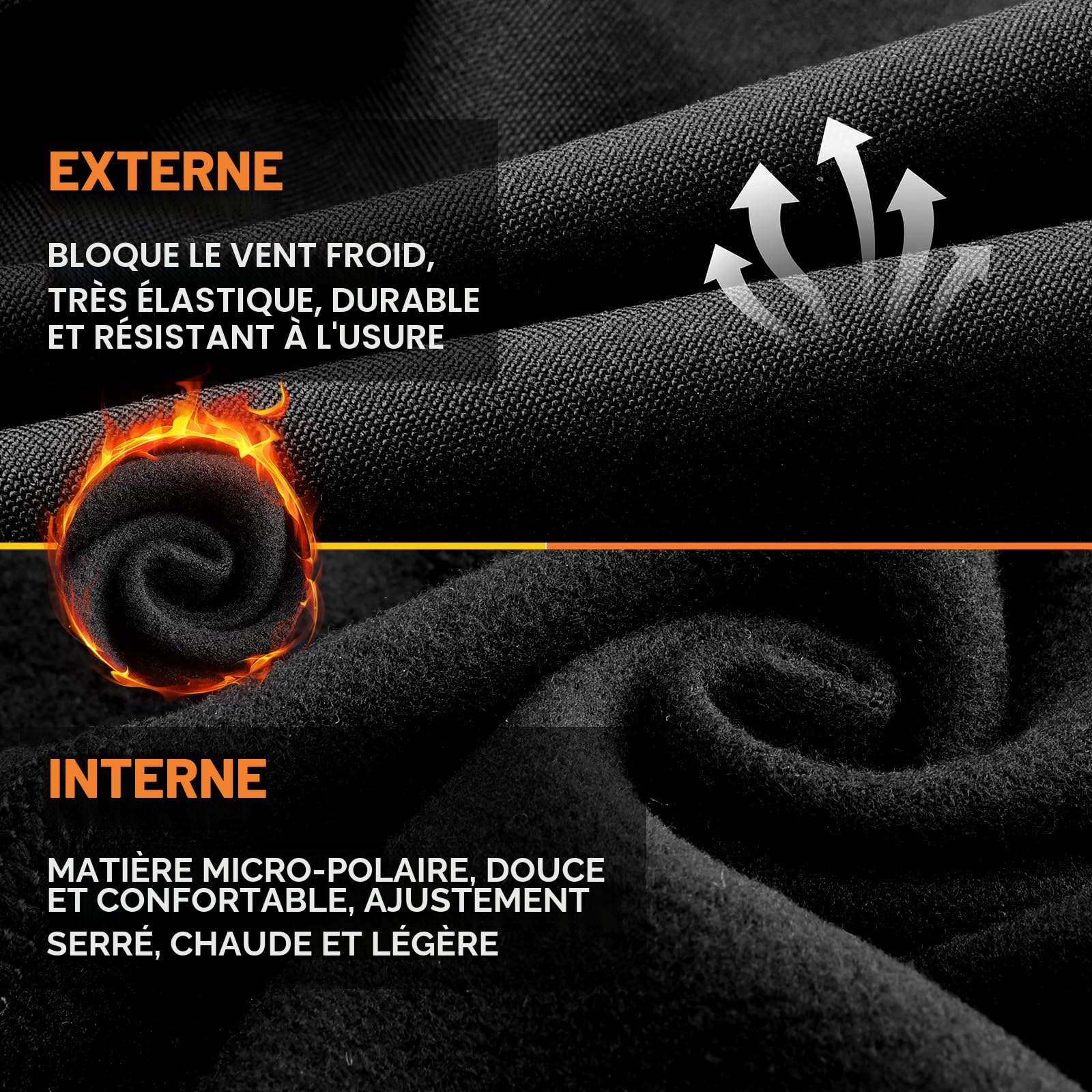 GXCROR Cagoule d'hiver, cagoule de ski, coupe-vent et chaude, masque intégral pour le ski, la moto, la pêche, la course et les activités de plein air