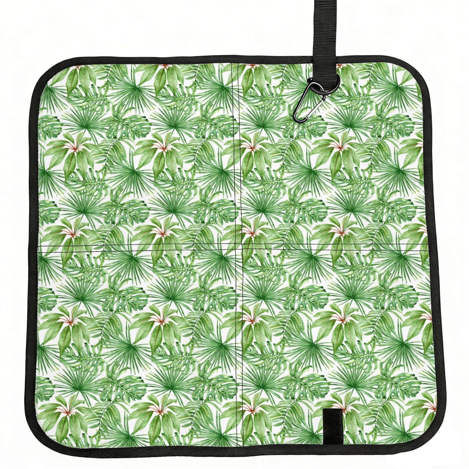ERCgad Tropical Palm Banana Leaves Print Foldable Seat Cushion Portable Chair Pad Lightweight Travel Outdoor Office Home