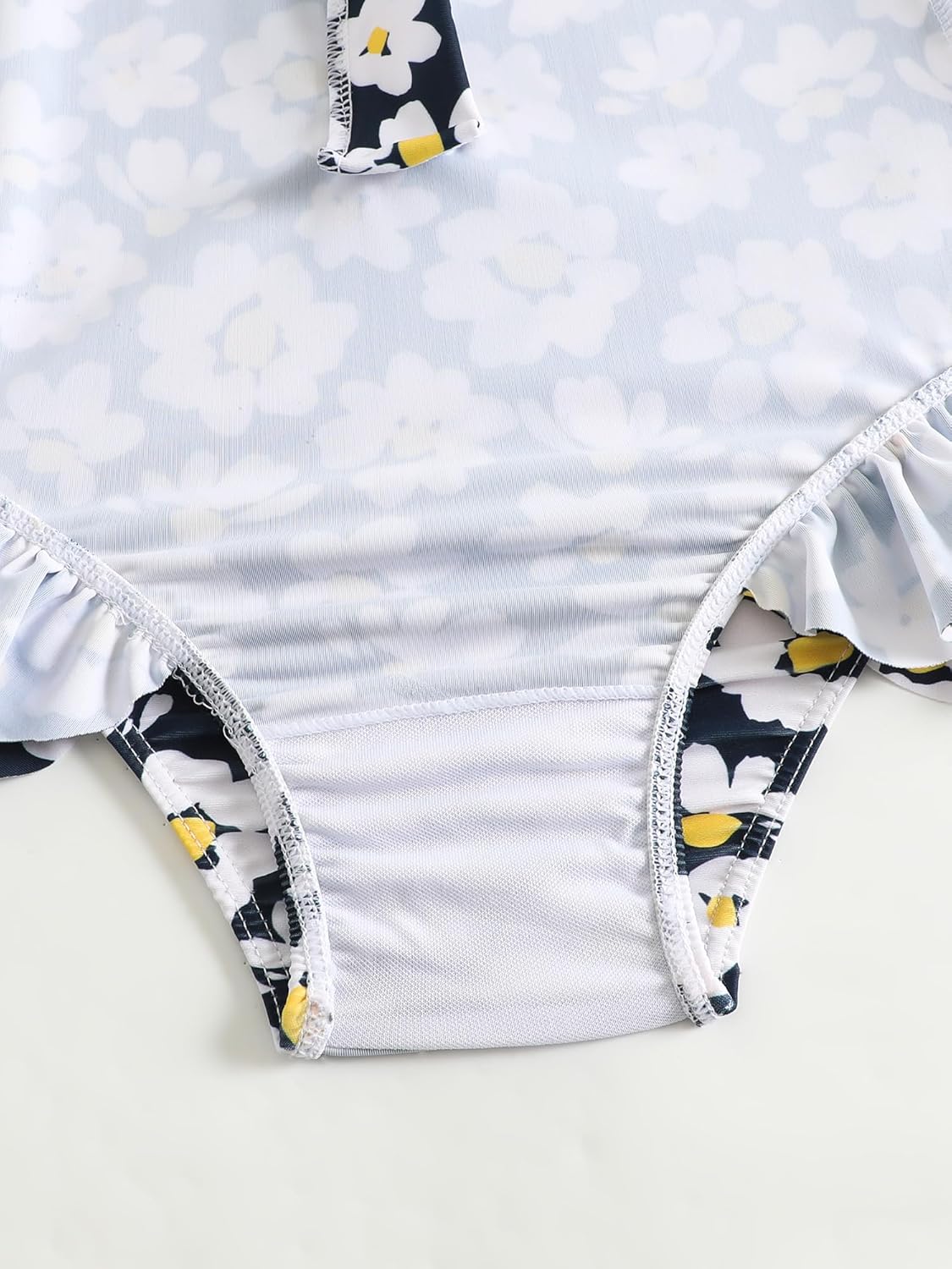 Toddler Girls Rash Guard Swimsuit Long Sleeve One Piece Zipper Ruffle Bathing Suit UPF 50+ Beach Swimwear 2-8Y - Image 3