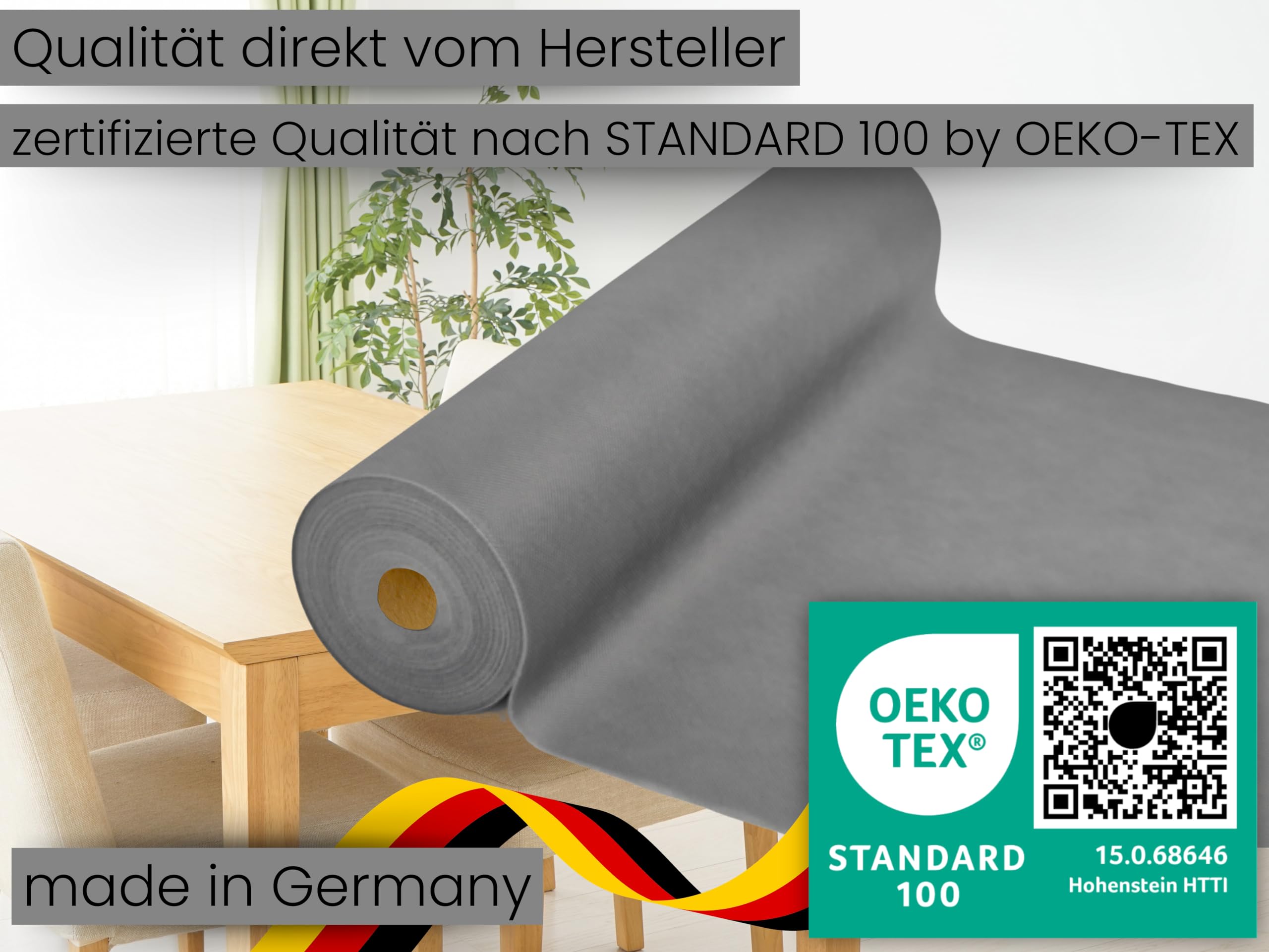 Sensalux Rollo De Mantel Cubre Mesa, Fieltro Similar A La Tela, Certificado Oeko-TEX Standard 100