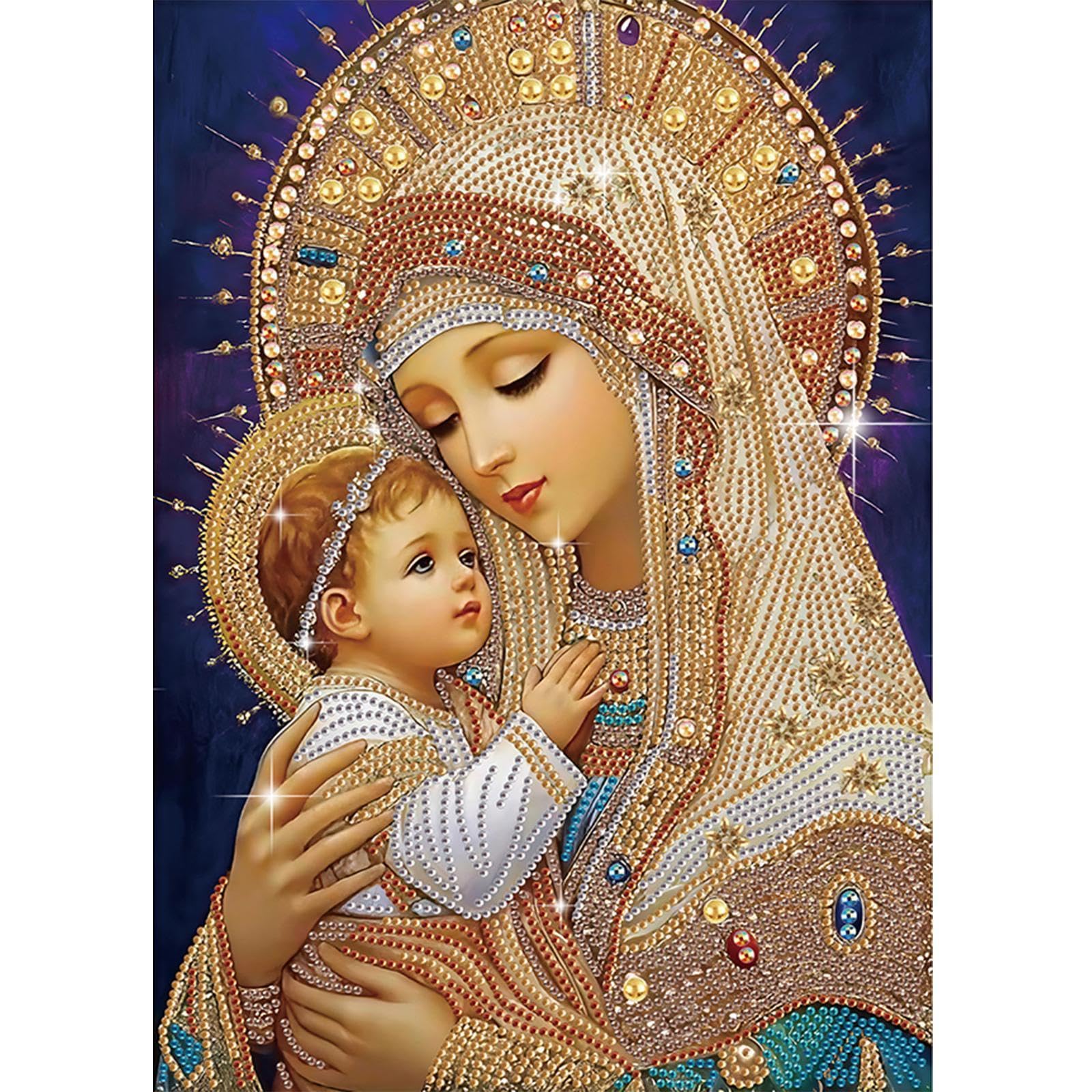 Lady 5D DIY Special Shape Partial Drill Diamond Painting Kits Home Decor 30x40cm (D)