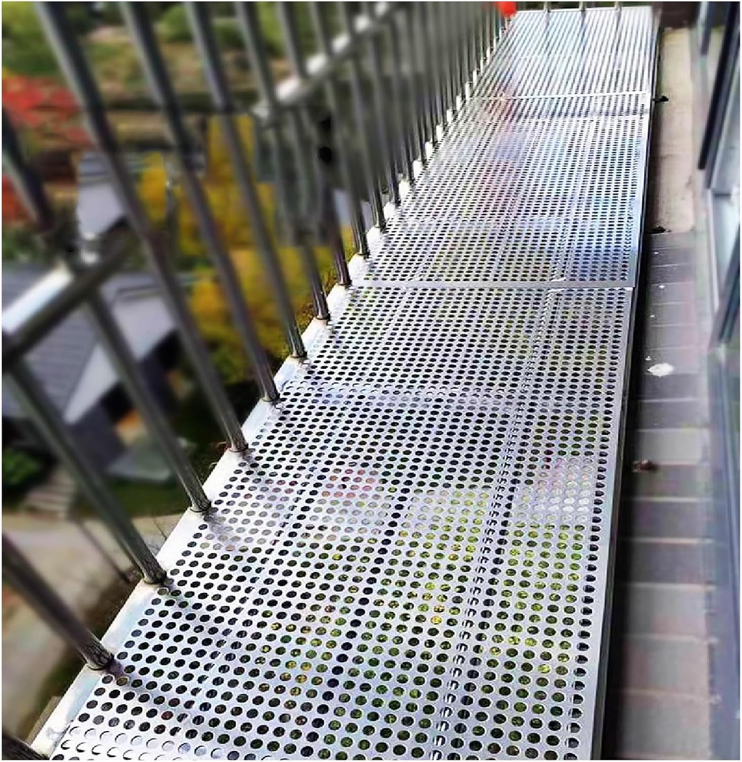 Generisch Lochblech aus Edelstahl 304, dekorative Metallgitter, robuste Lochplatte (45 x 100 cm) für Haus und Garten, hochwertiges Drahtgitter