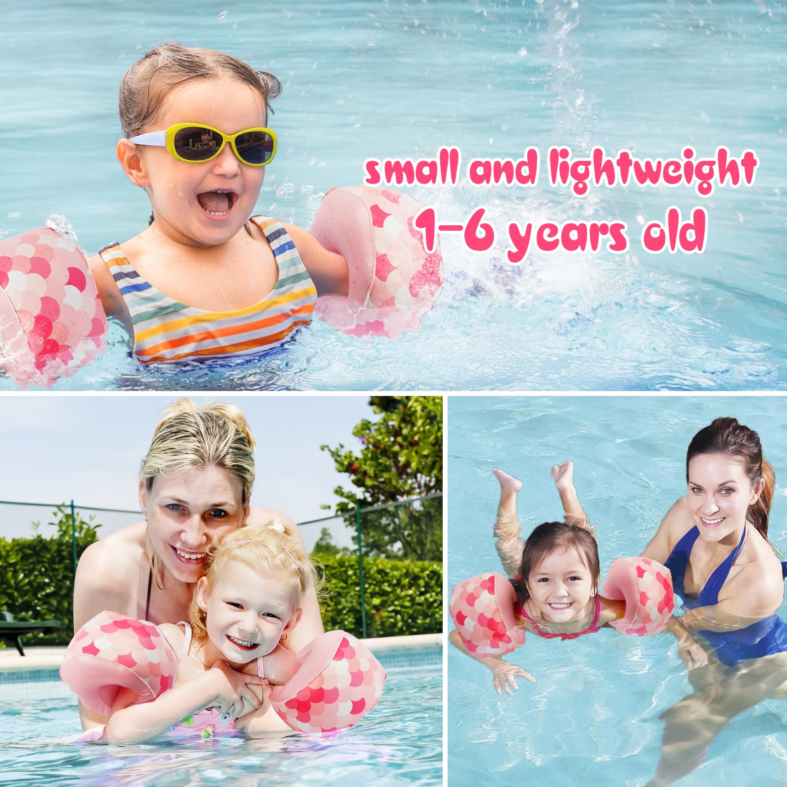 Braccioli Bambini 1-6 anni, AivaToba Braccioli Gonfiabili Mare con Airbag Indipendenti