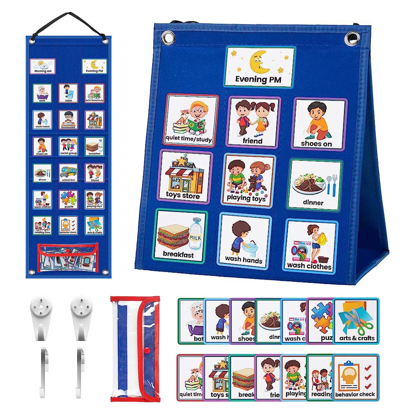 Visual Schedule For Kids Morning Bedtime Routine Chart For Toddlers ...