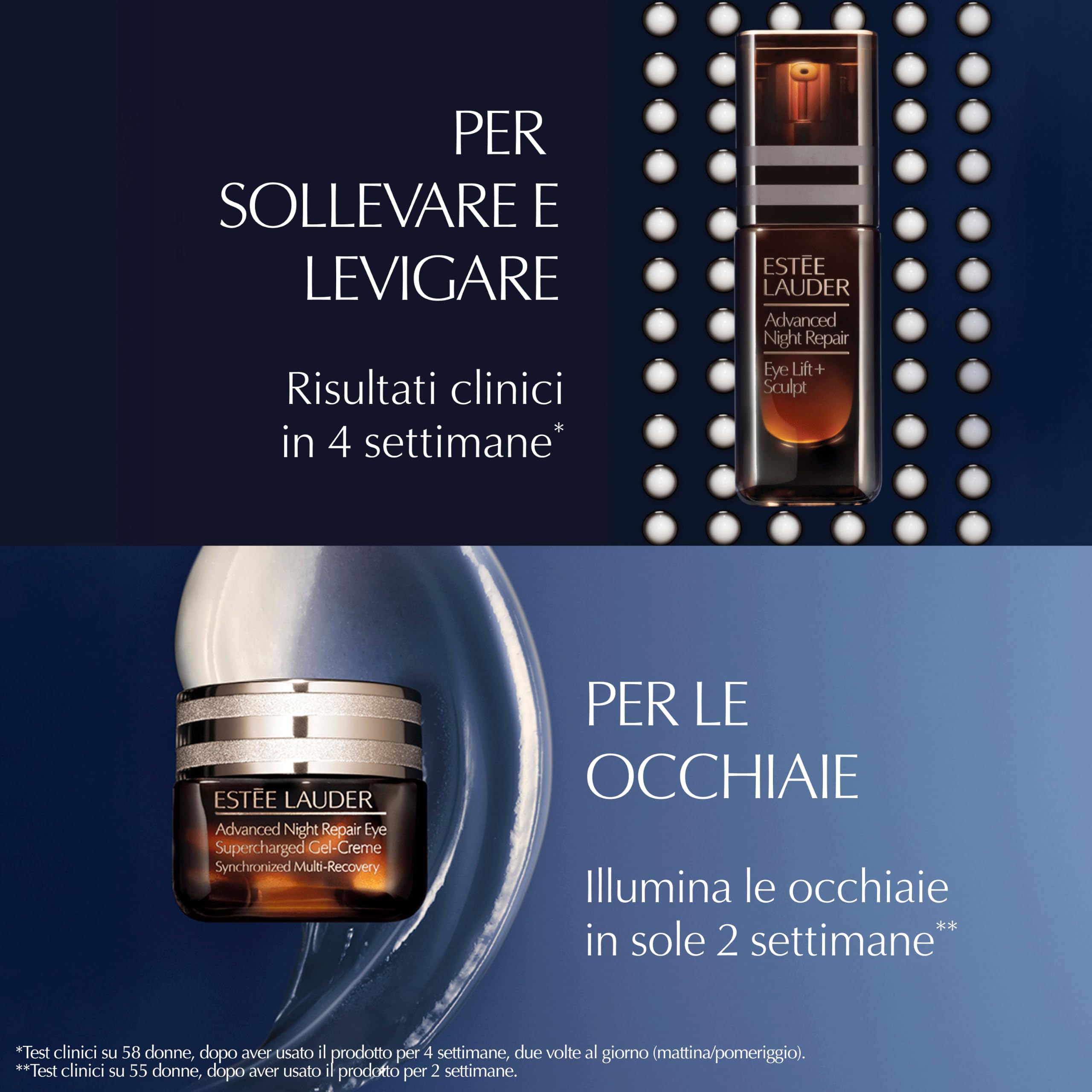 Estée Lauder Advanced Night Repair Eye Lift + Sculpt - Contorno occhi antirughe con Acido Ialuronico e hexapeptide-8, 15ml