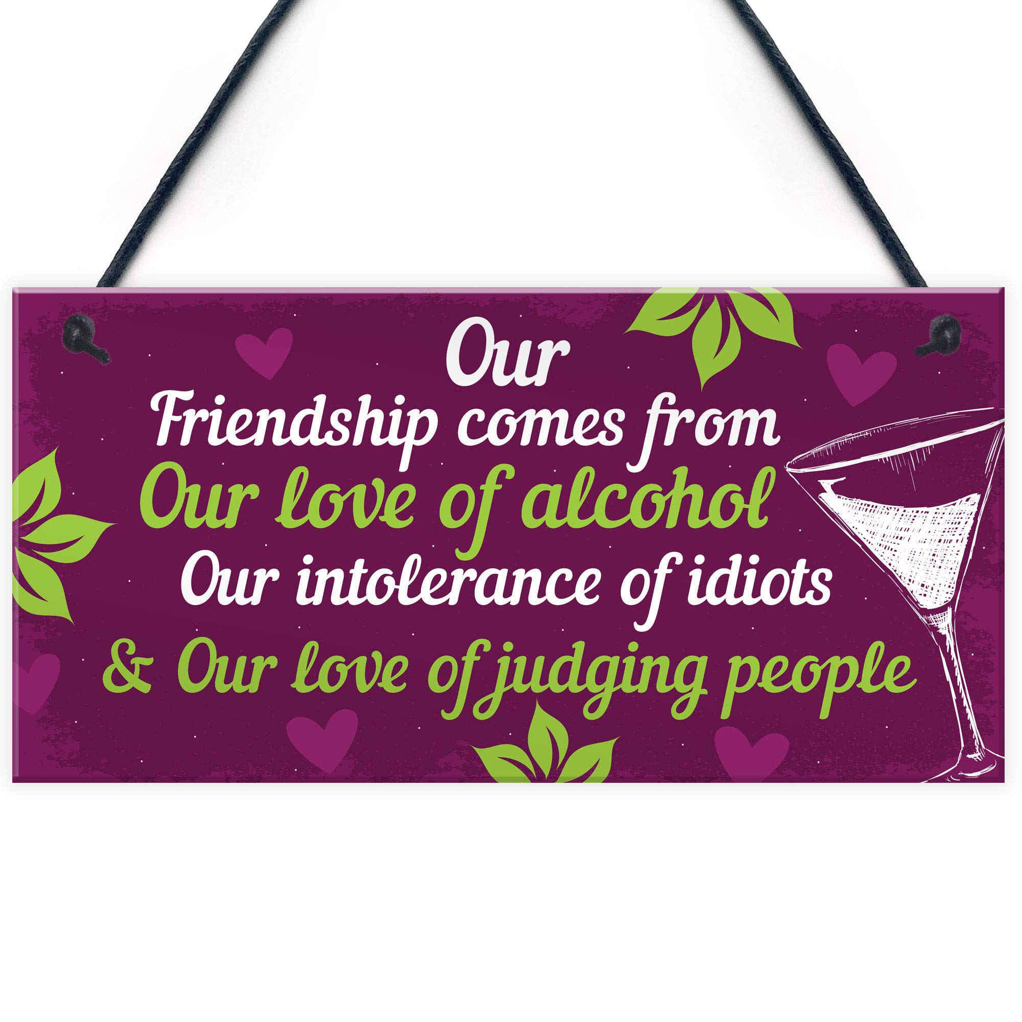 B&Q -  Funny Friendship Gifts For Women Birthday Hanging Plaque Sign Christmas Gift Keepsake