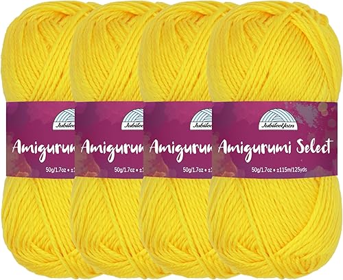 Miniatura 34 de JubileeYarn Amigurumi Select - Hilo acrílico para bebé, aster, 4 madejas
