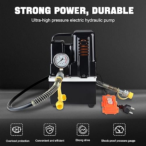 Miniatura 2 de Bomba hidráulica ATO Bomba hidráulica eléctrica de 1.2KW Válvula manual de 220 V de efecto único 10000 PSI Unidad de potencia hidráulica eléctrica