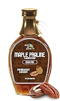 Vista 1 de Green Jay Gourmet Jarabe de praliné de arce sin azúcar, jarabe de desayuno prémium sin azúcar con sabores de arce, mantequilla y praliné, jarabe